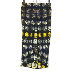 Zero + Maria Cornejo Skirt Straight Midi Dot Black Yellow Size 4